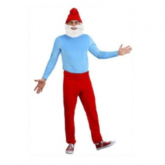 Yetişkin Şirin Baba Kostümü 