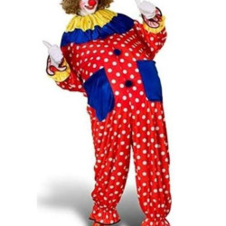 Yetişkin Puantiyeli Palyaço Kostümü | Renkli ve Profesyonel Kostüm | Yetişkin Performans Kıyafet