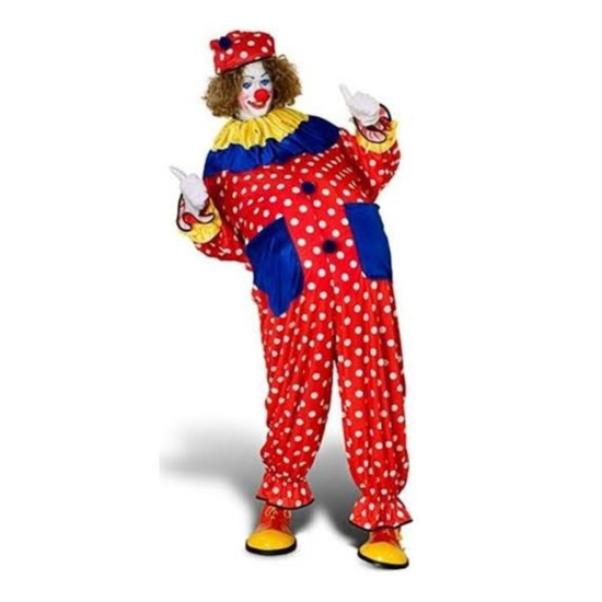Yetişkin Puantiyeli Palyaço Kostümü | Renkli ve Profesyonel Kostüm | Yetişkin Performans Kıyafet
