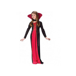 Siyah Kırmızı Drakula Kız Çocuk Kostümü