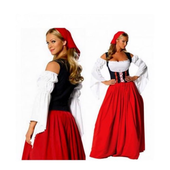  Bayerische Yetişkin Kadın Kostümü | Alman Köylü Dirndl Elbisesi