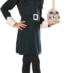 Addams Family Wednesday Kız Çocuk Kostümü